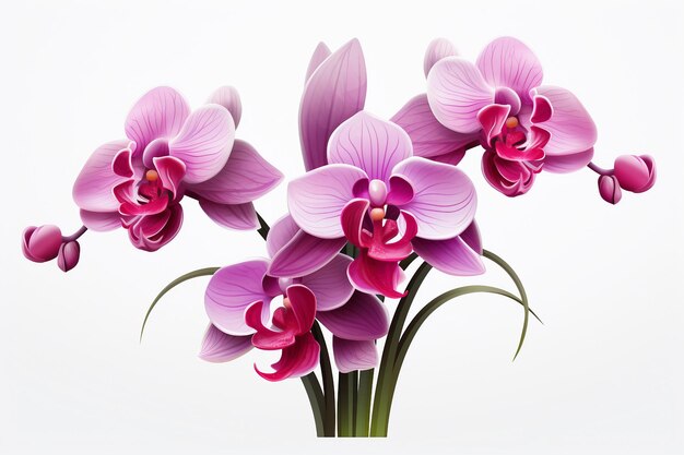 3D Orchid Plant Design Generative Ai
