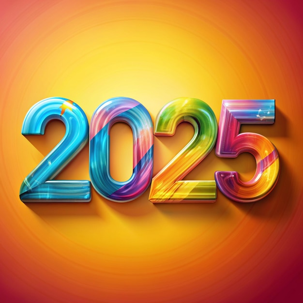 Premium Photo 3D Paint Color 2025 Text Effect 3d Paint Color 2025 Text Effect 1295923 4