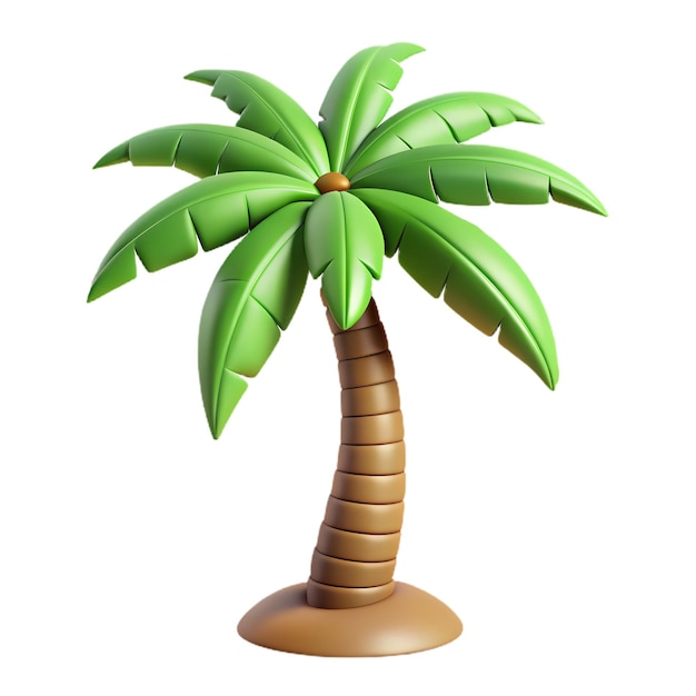 Foto icona di palma 3d perfetta per viaggi, temi tropicali e materiali di marketing estivi