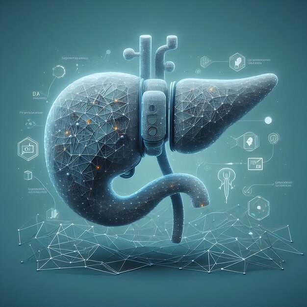 3D 장 질병 모델링 일러스트레이션과 의료 사진 촬영 통찰력