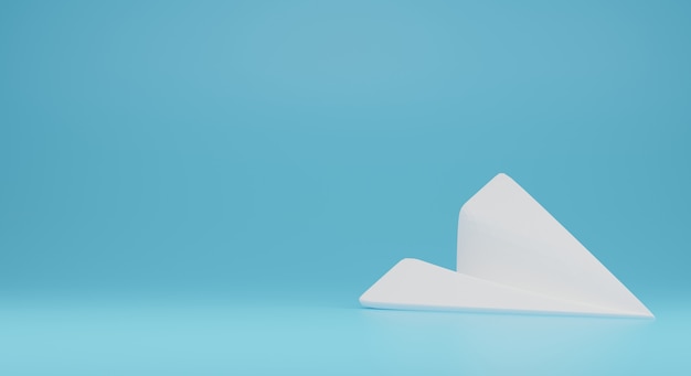 3d of paper plane .paper plane 3d illustration . 3d rendering