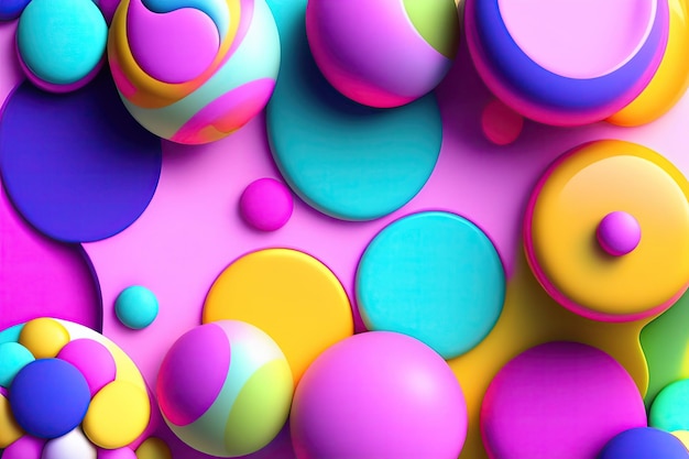 3D Pastel Colors Background