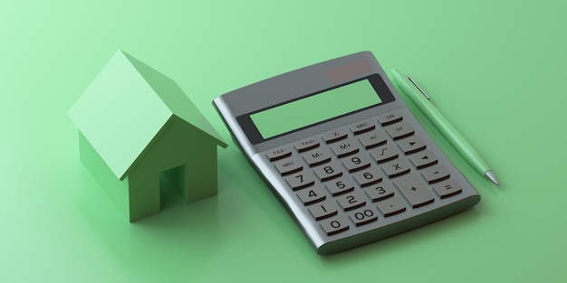 3d pen , calculator and financial concept.