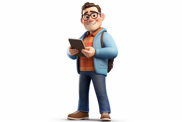 3D personage casual man