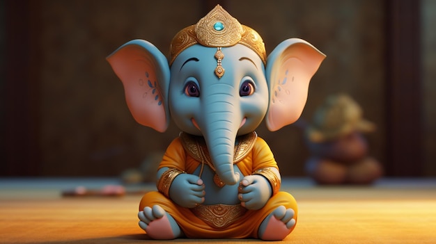 3D-personage van Lord Ganesha