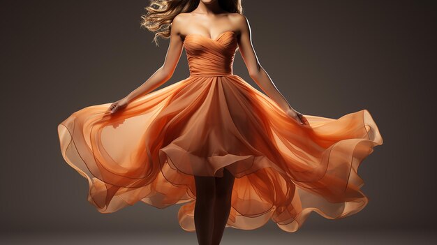 3d photo of beautiful model dresses