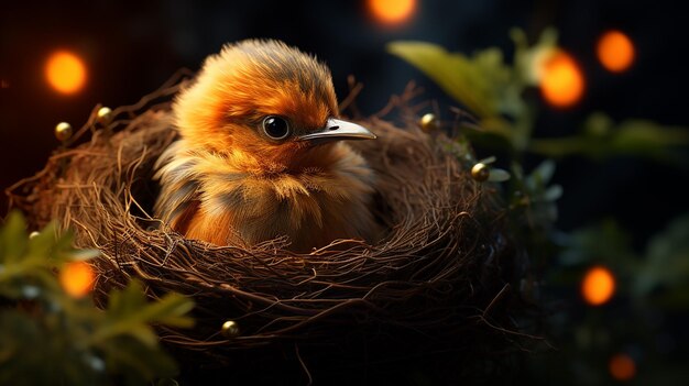 3d photo of bird nesting