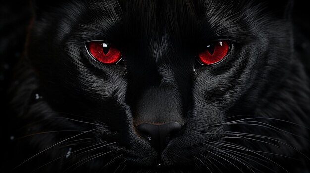 3d photo of a black cat wallpaper