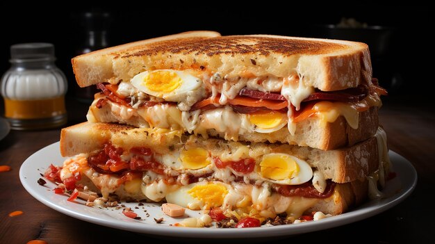 3d photo of a breakfast eggs with bread wallpaper