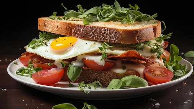 3d photo of a breakfast eggs with bread wallpaper