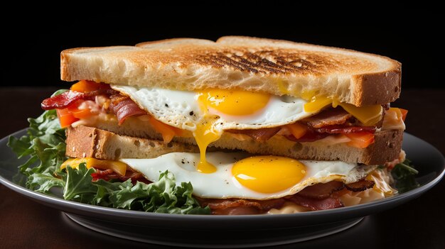 3d photo of a breakfast eggs with bread wallpaper