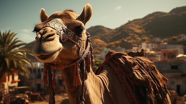 Photo 3d photo of a camel wallpaper