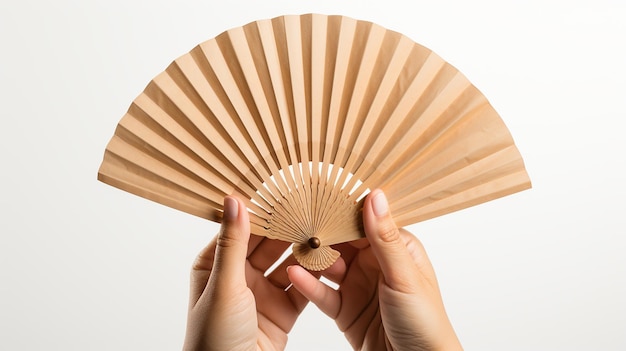 Photo 3d photo of a chines folding hand fan wallpaper