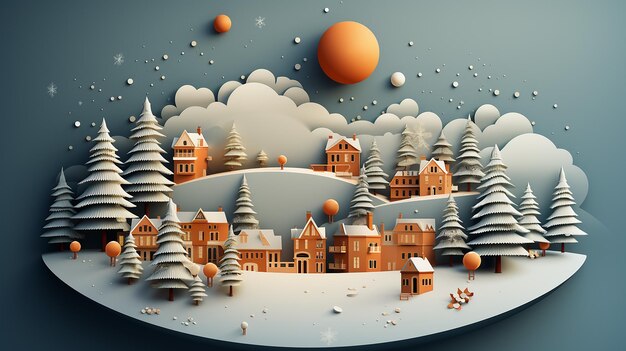 3d photo of Christmas background