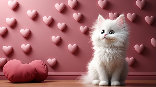 3d photo of cute cat