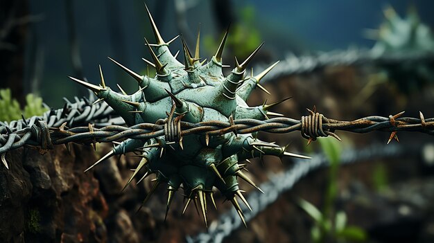 Photo 3d photo of a cute image of cactus flower wallpaper