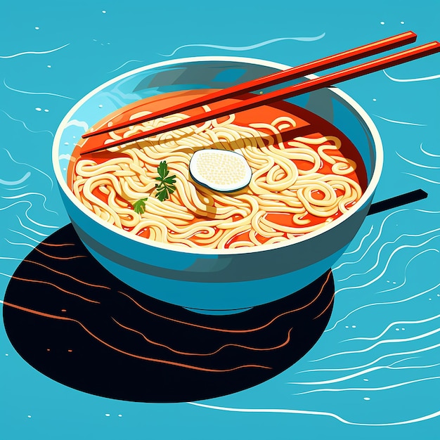 Photo 3d photo of delicious ramen noodles illustration made with generative ai