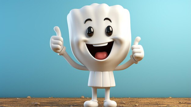 Photo 3d photo of dental character design