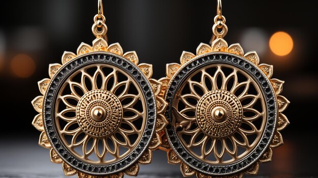 Photo 3d photo of earrings jewellery design wallpapers