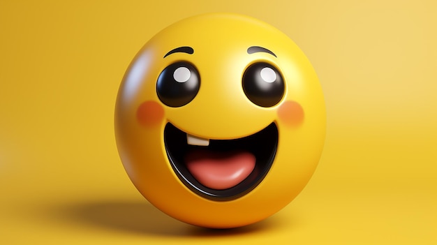 3d photo of a emoji wallpaper