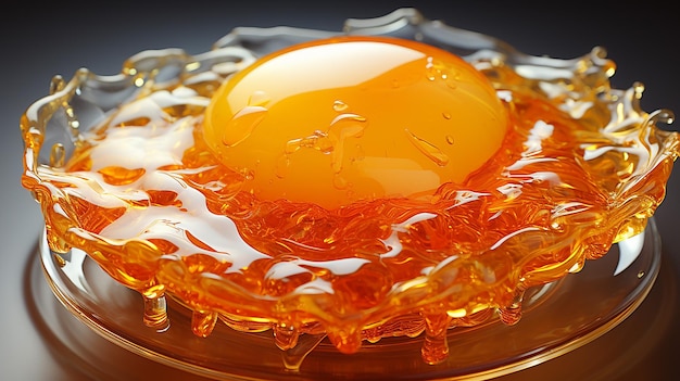 3d photo of fried egg