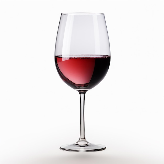 赤ワインのグラスの 3D 写真