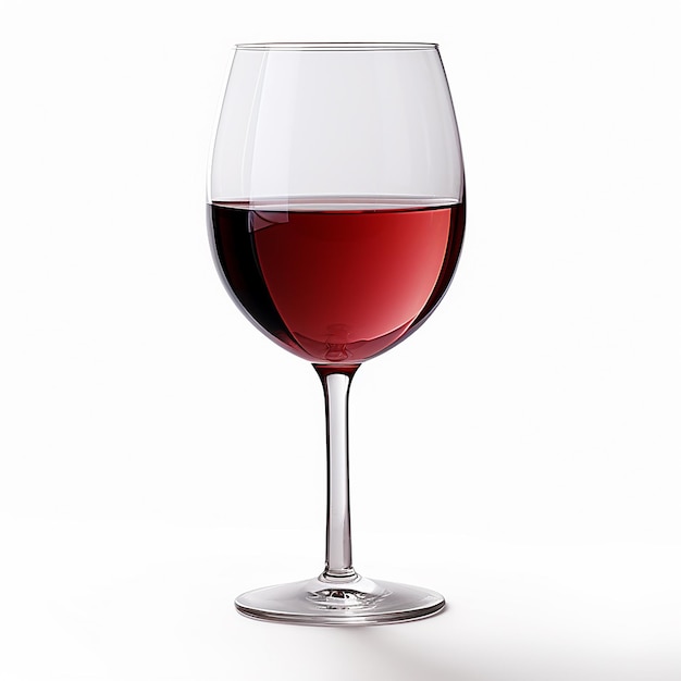 3d photo of glass of red wine made with generative ai