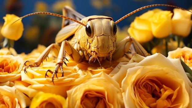 3d photo of grasshopper wallpaper