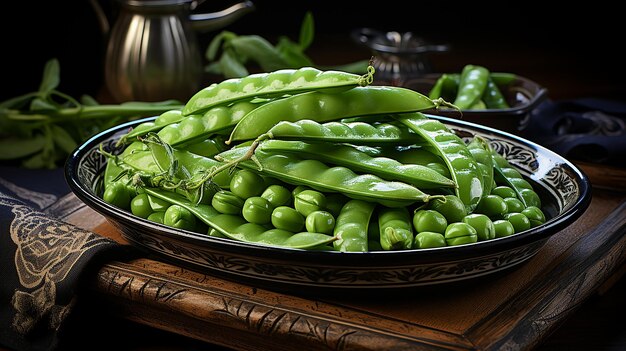 3d photo of a green peas wallpaper