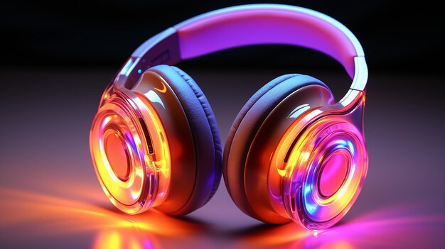 Photo 3d photo of headphone design