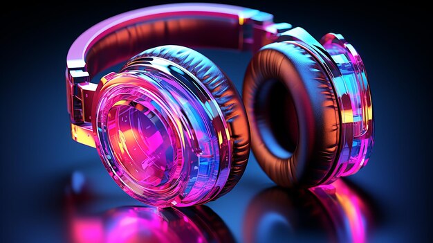 Photo 3d photo of headphone design