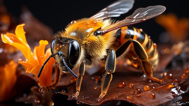 3d photo of honey bee