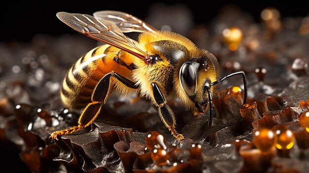 3d photo of honey bee