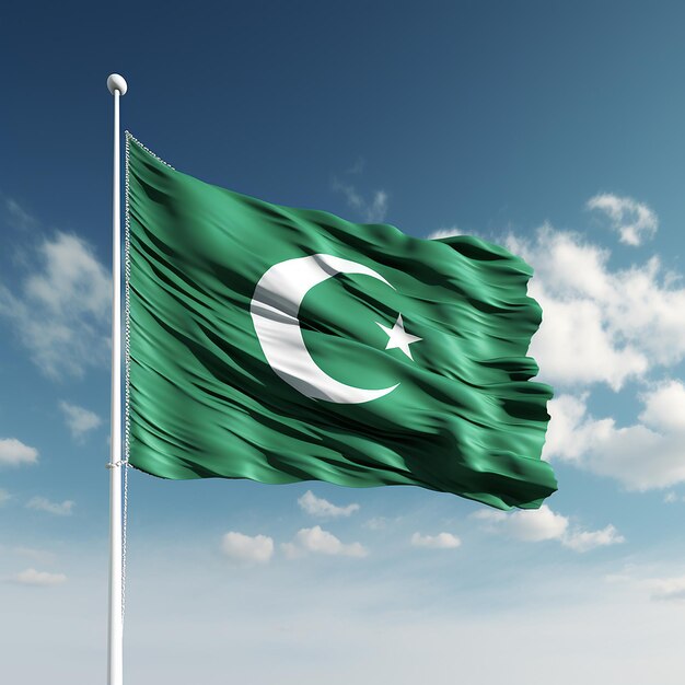 Photo 3d photo of independence day of pakistan made with generative ai