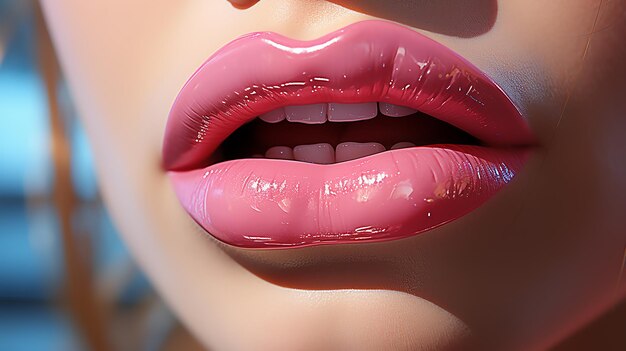 3d photo of a lips wallpaper