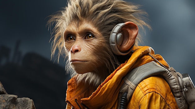 3d photo of monkey