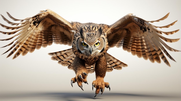 Photo 3d photo of owl