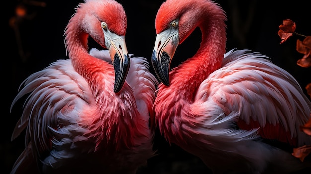 3d photo of a painting of a flamingo standing in the water with palm trees in the background wallpap