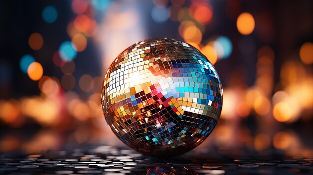 3d photo of a party disco ball wallpaper