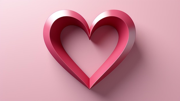 3d photo of pink heart wallpaper design