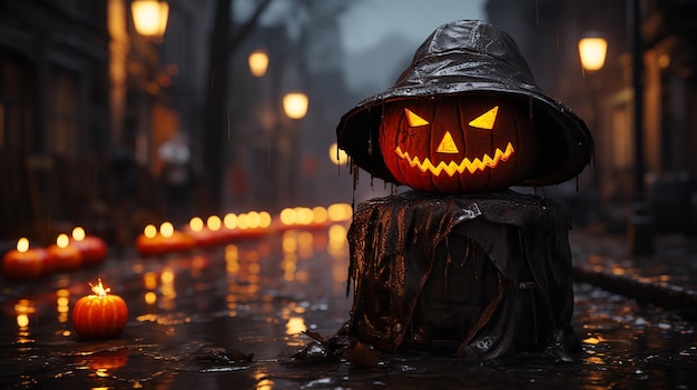 3d photo of Realistic Halloween art design wallpaper