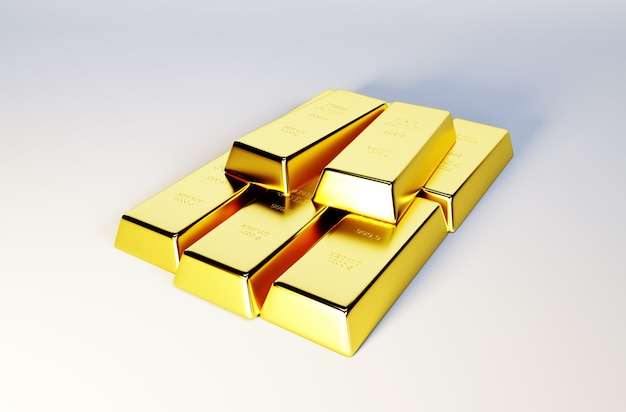 3d photo realistic image of golden bars