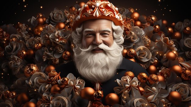 3d photo of a Santa Claus wallpaper