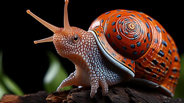 Photo 3d photo of a snail wallpaper