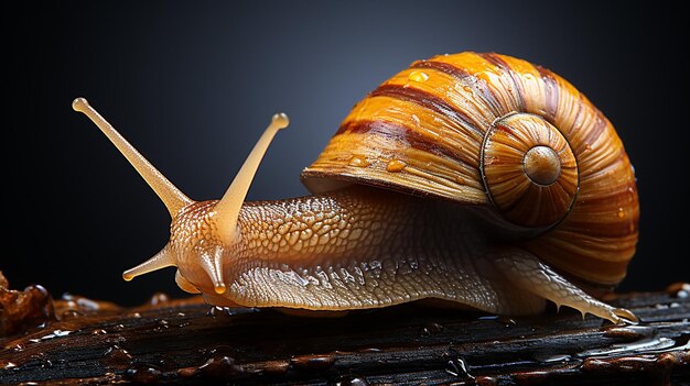 Photo 3d photo of a snail wallpaper