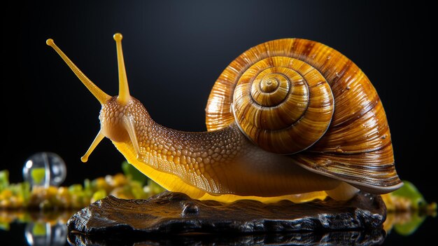 Photo 3d photo of a snail wallpaper