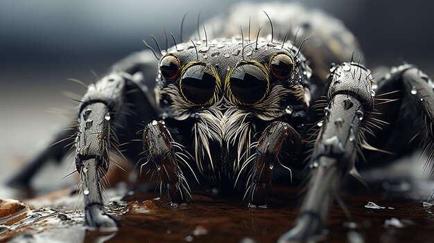 3d photo of spider wallpaper