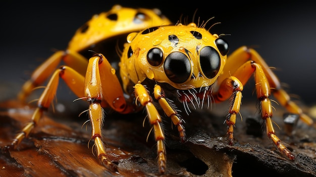 3D-фото на обоях паука