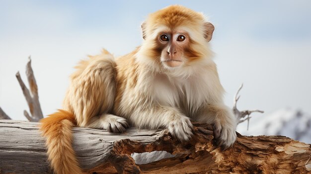 Photo 3d photo of a styling monkey wallpaper