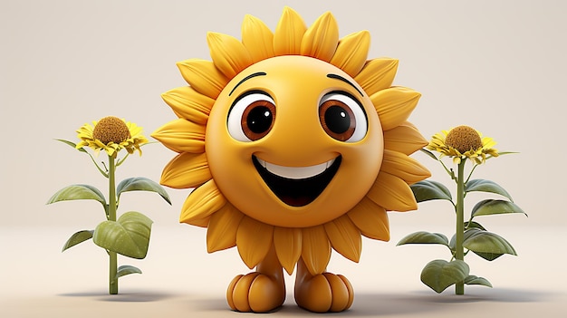 3d photo of sun flower